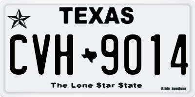 TX license plate CVH9014