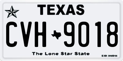 TX license plate CVH9018