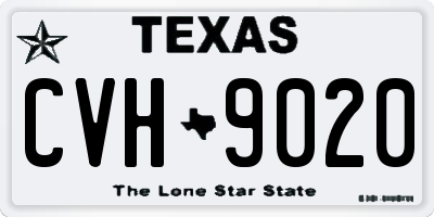TX license plate CVH9020