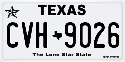 TX license plate CVH9026