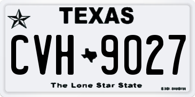 TX license plate CVH9027