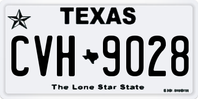 TX license plate CVH9028