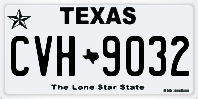 TX license plate CVH9032