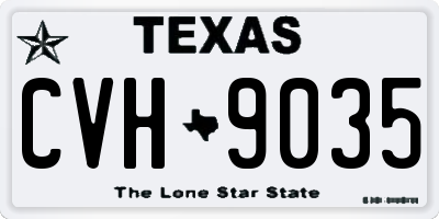 TX license plate CVH9035