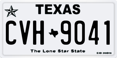 TX license plate CVH9041