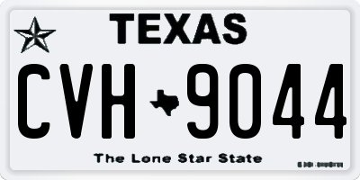 TX license plate CVH9044