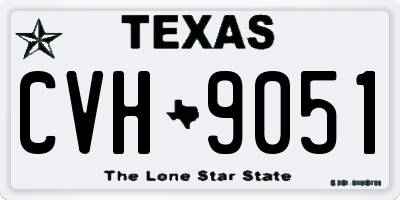 TX license plate CVH9051