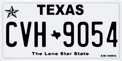 TX license plate CVH9054