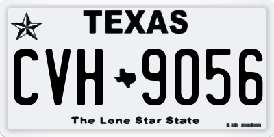 TX license plate CVH9056