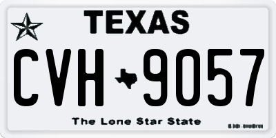 TX license plate CVH9057