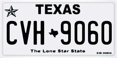 TX license plate CVH9060