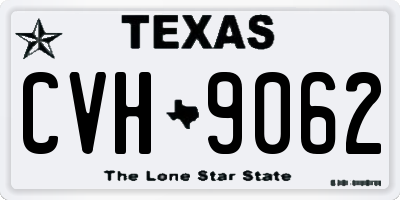 TX license plate CVH9062