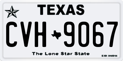 TX license plate CVH9067
