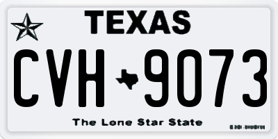 TX license plate CVH9073