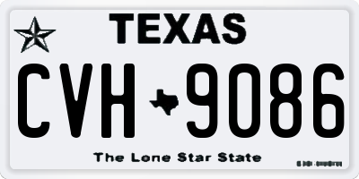 TX license plate CVH9086