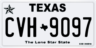 TX license plate CVH9097