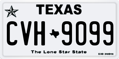 TX license plate CVH9099