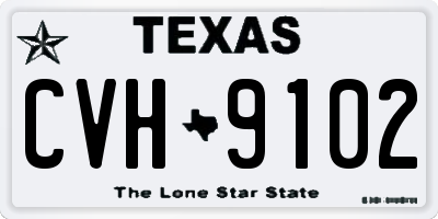 TX license plate CVH9102