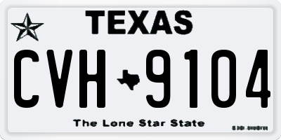 TX license plate CVH9104