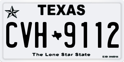 TX license plate CVH9112