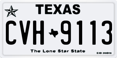 TX license plate CVH9113