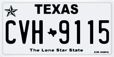 TX license plate CVH9115
