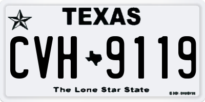 TX license plate CVH9119