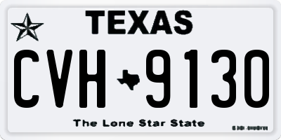 TX license plate CVH9130
