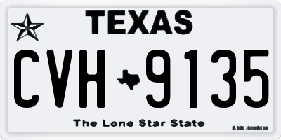 TX license plate CVH9135