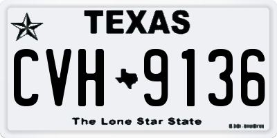TX license plate CVH9136
