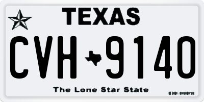 TX license plate CVH9140