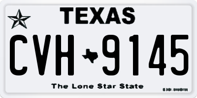 TX license plate CVH9145