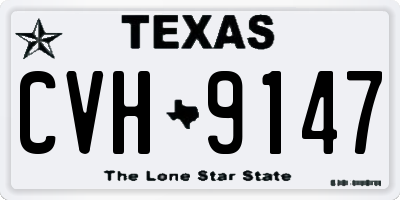 TX license plate CVH9147