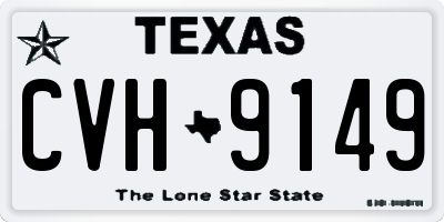 TX license plate CVH9149