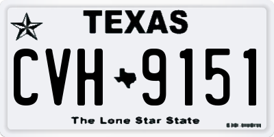 TX license plate CVH9151