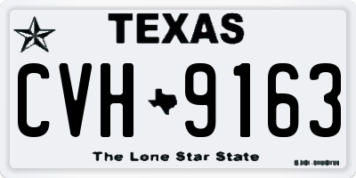 TX license plate CVH9163