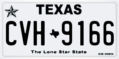 TX license plate CVH9166