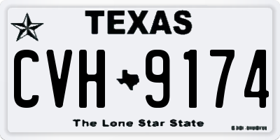 TX license plate CVH9174