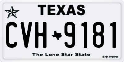 TX license plate CVH9181