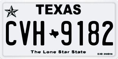 TX license plate CVH9182