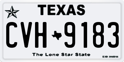 TX license plate CVH9183