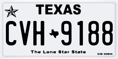 TX license plate CVH9188