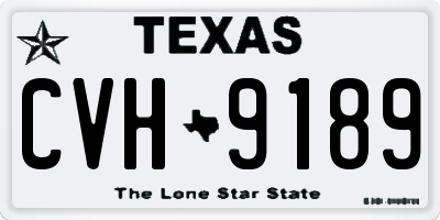 TX license plate CVH9189