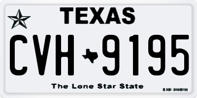 TX license plate CVH9195
