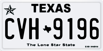 TX license plate CVH9196