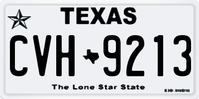 TX license plate CVH9213