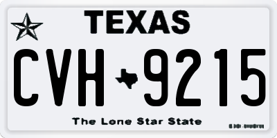 TX license plate CVH9215