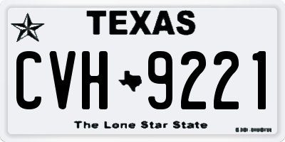 TX license plate CVH9221