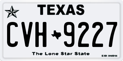 TX license plate CVH9227