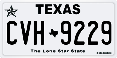 TX license plate CVH9229